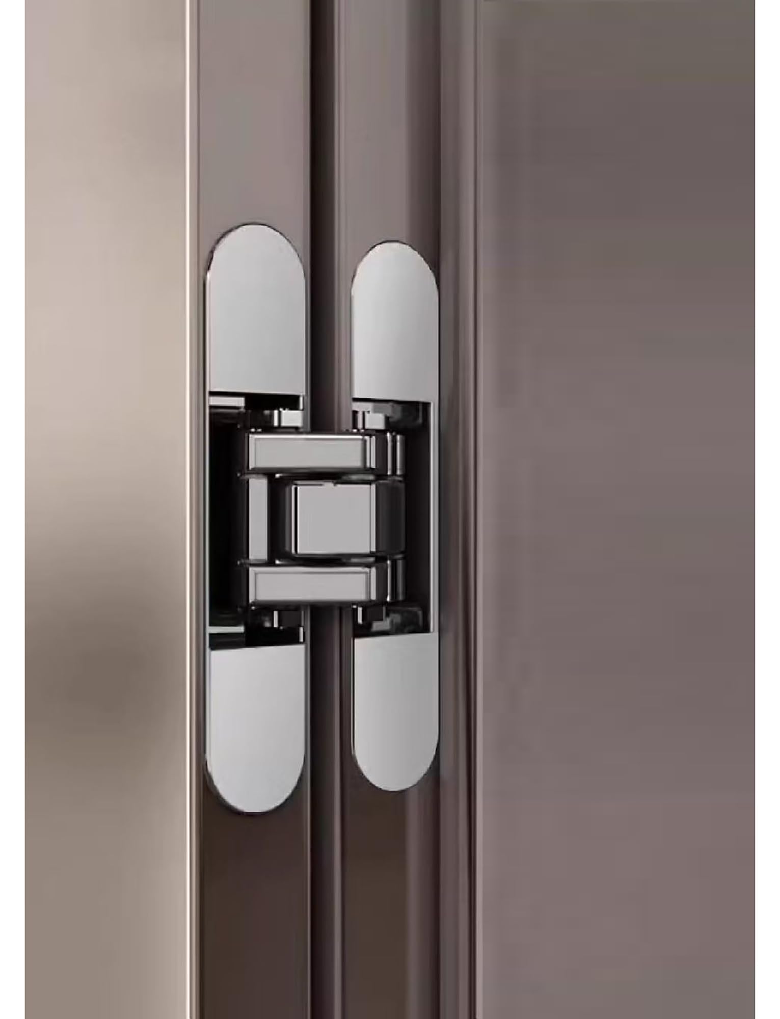 Bisagra de puerta oculta ajustable, bisagra pivotante silenciosa de 180 grados con cierre suave para puertas de madera/plegables, diseño oculto