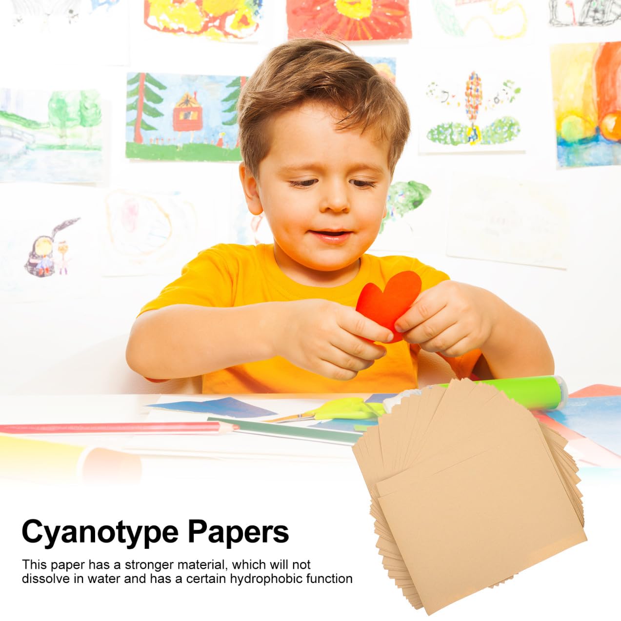 Uonlytech Papier à Dessin Kraft 4k Lisse et Résistant aux Rayures, 100 Feuilles A4 en Papier Kraft pour Garçon et Filles, pour Dessin et Pratique Artistique