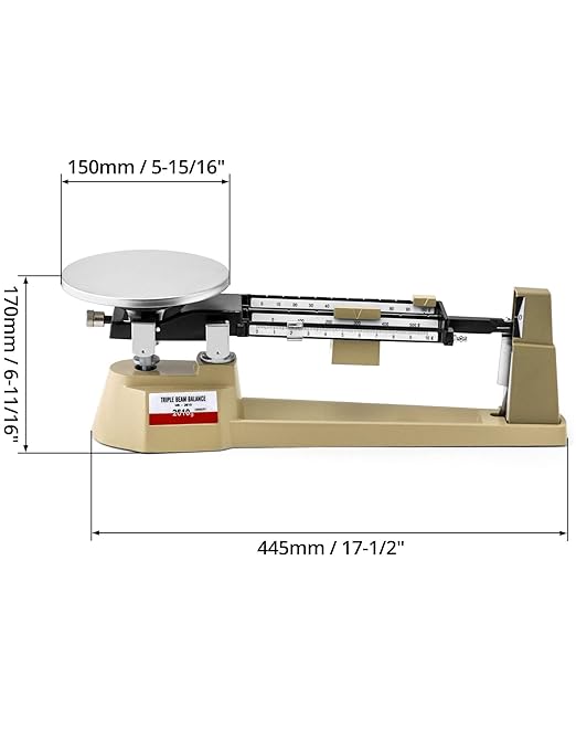 Balanza Mecánica Triple Haz QWORK 2610g/0.1g miniatura 6