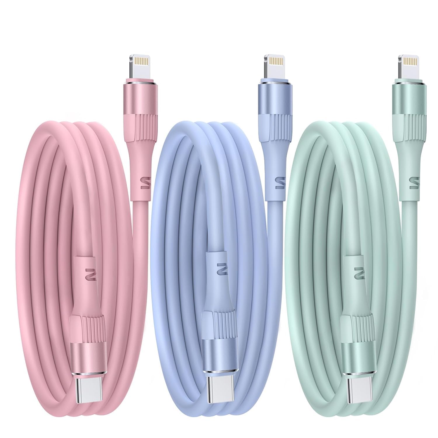 Ofuca USB C to Lightning Cable,3PACK 6FT/1.8M MFi Certified iPhone Charger USB C Fast Charge TPE Long iPhone Charging Lead for iPhone 14 13 12 11 Pro Max X XR XS 8 Plus SE & More