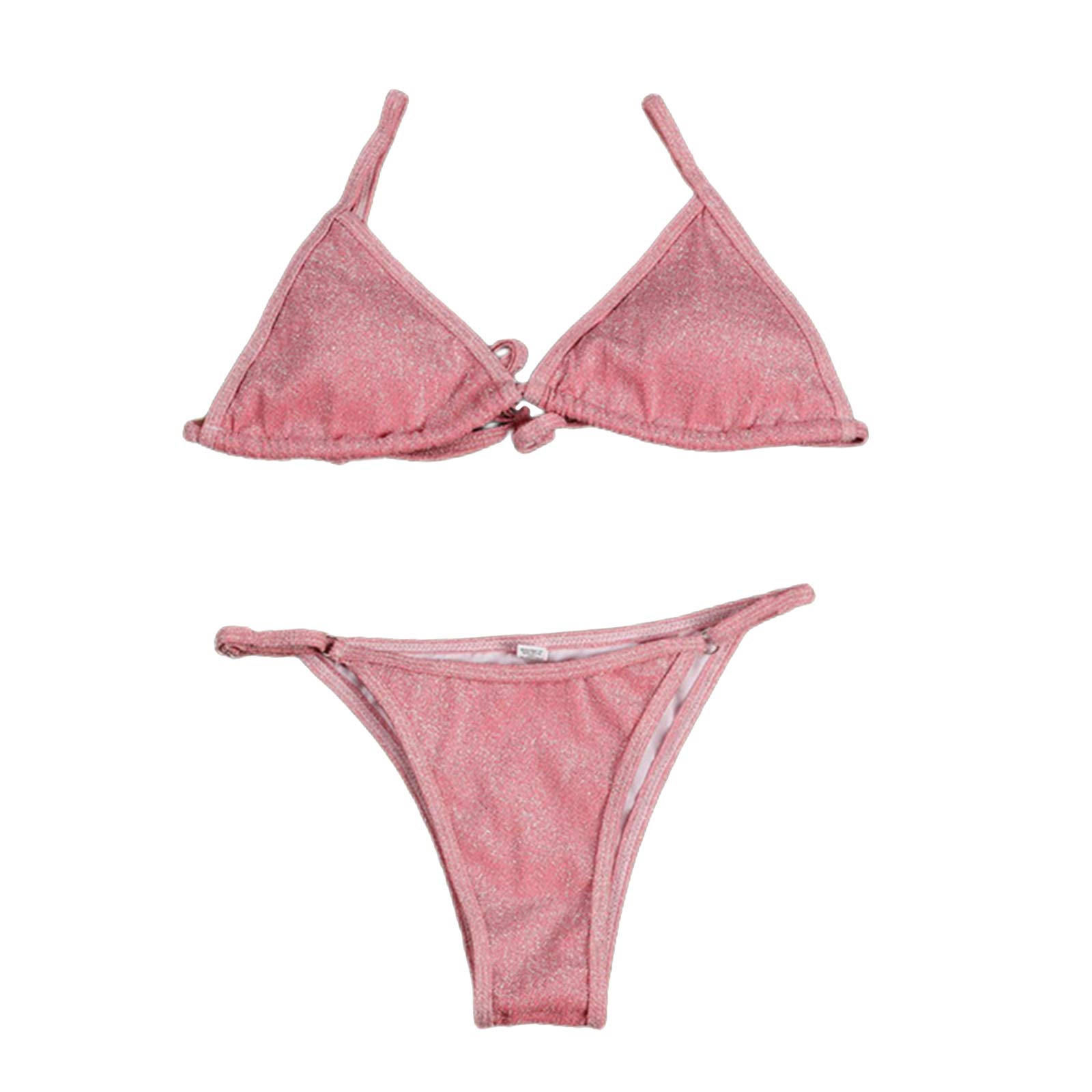 Women Swimsuit Push Up Bras Bikini Set Bathing Suit Beachwear Swimwear Pink L-Clothing, Shoes & Accessories - Womens Clothing - Swimwear-image-27