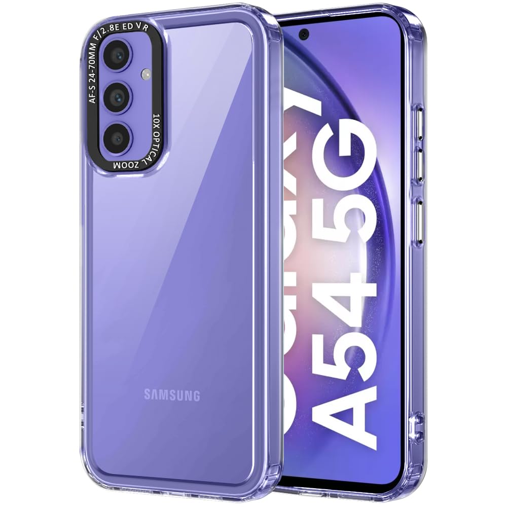 TheGiftKart Hybrid ShockProof Back Cover Case for Samsung Galaxy A54 5G | Stylish Camera Border | Electroplated Buttons | Crystal Clear Hard Back Case for Samsung A54 5G (TPU & PC, Transparent Bumper) (B0D6BF8WD3) Amazon Price History, Amazon Price Tracker
