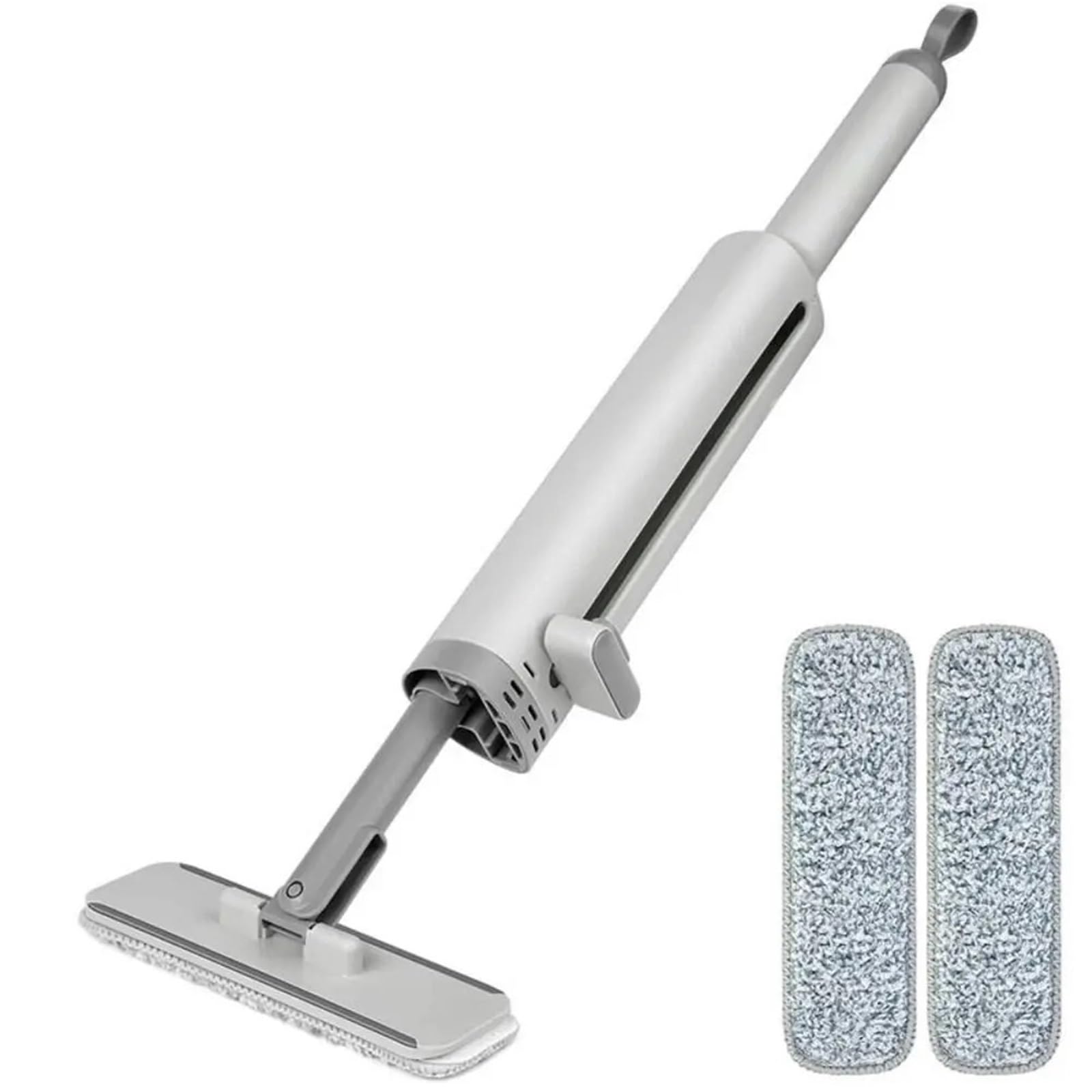 Portable Rotatable Self-Squeeze Mini Mop Fiber Self Wringing Flat Self-Pressing With Crevice Brush(Grey)