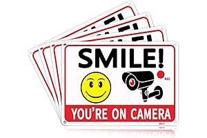 Camera Signs for Home Security, Smile Your On Camera Yard Signs