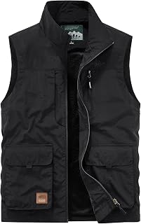 KTWOLEN Mens Outdoor Quick Dry Fishing Vest Sleeveless Jacket Breathable Safari Hiking Vest Photography Top Utility Vest