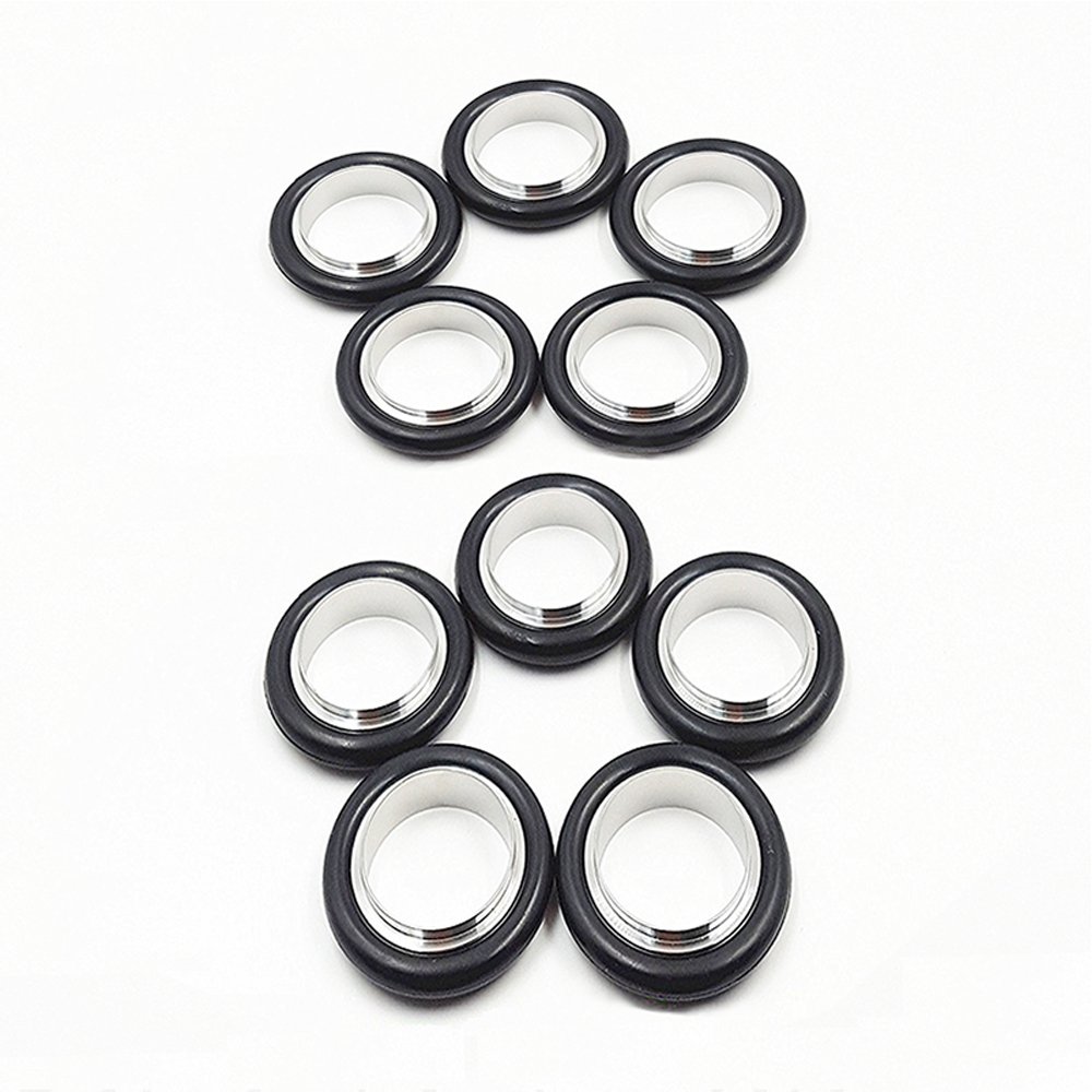 KF25 NW25 Flange Centering Clamp Ring for Degassing Vacuum Ovens, Aluminum & Buna O-Ring (lot of 10pcs)