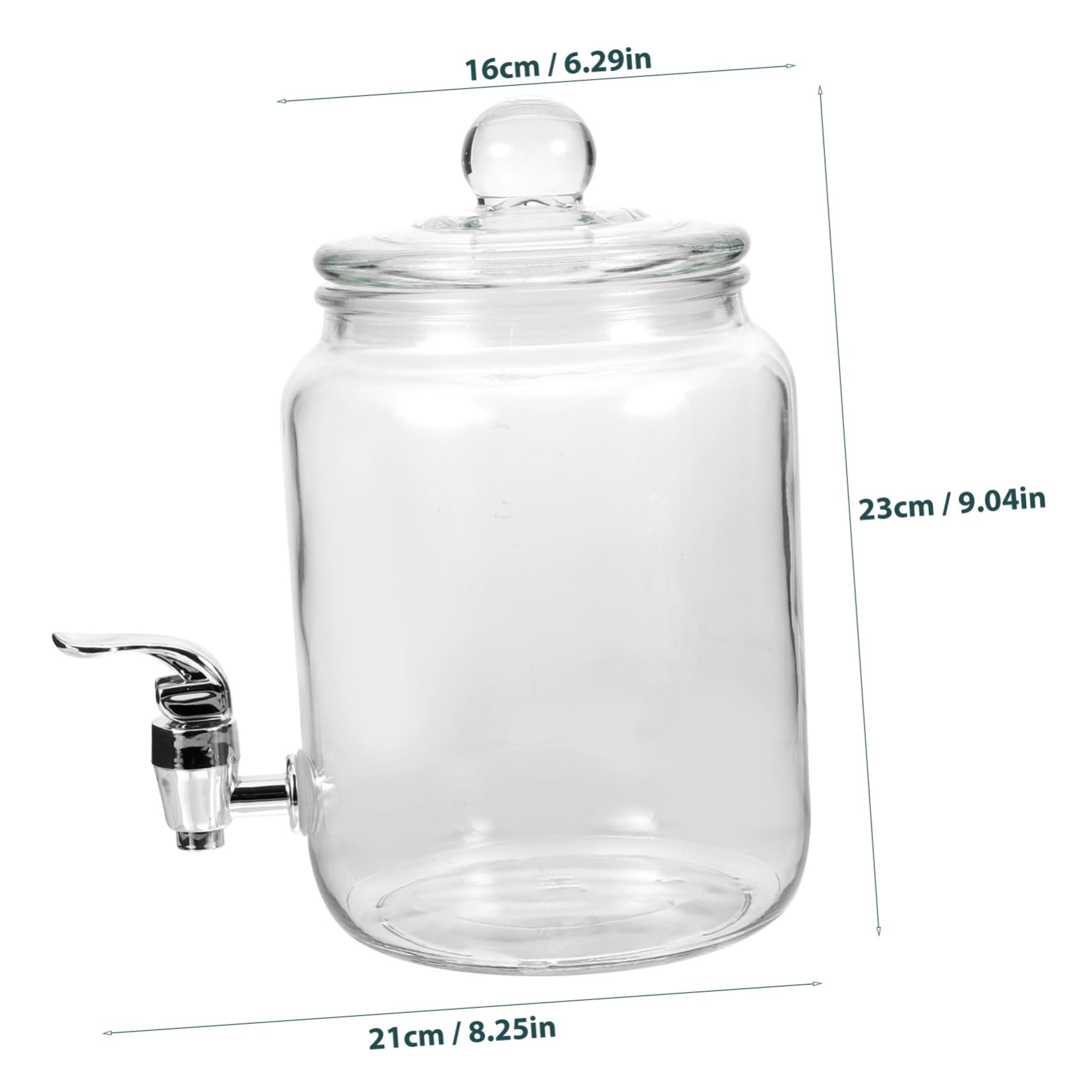 Distributeur de Boissons pour Conserver Jus et Vin avec Robinet en Verre Design Clair et Pratique Bocal à Vin Scellé Facilement