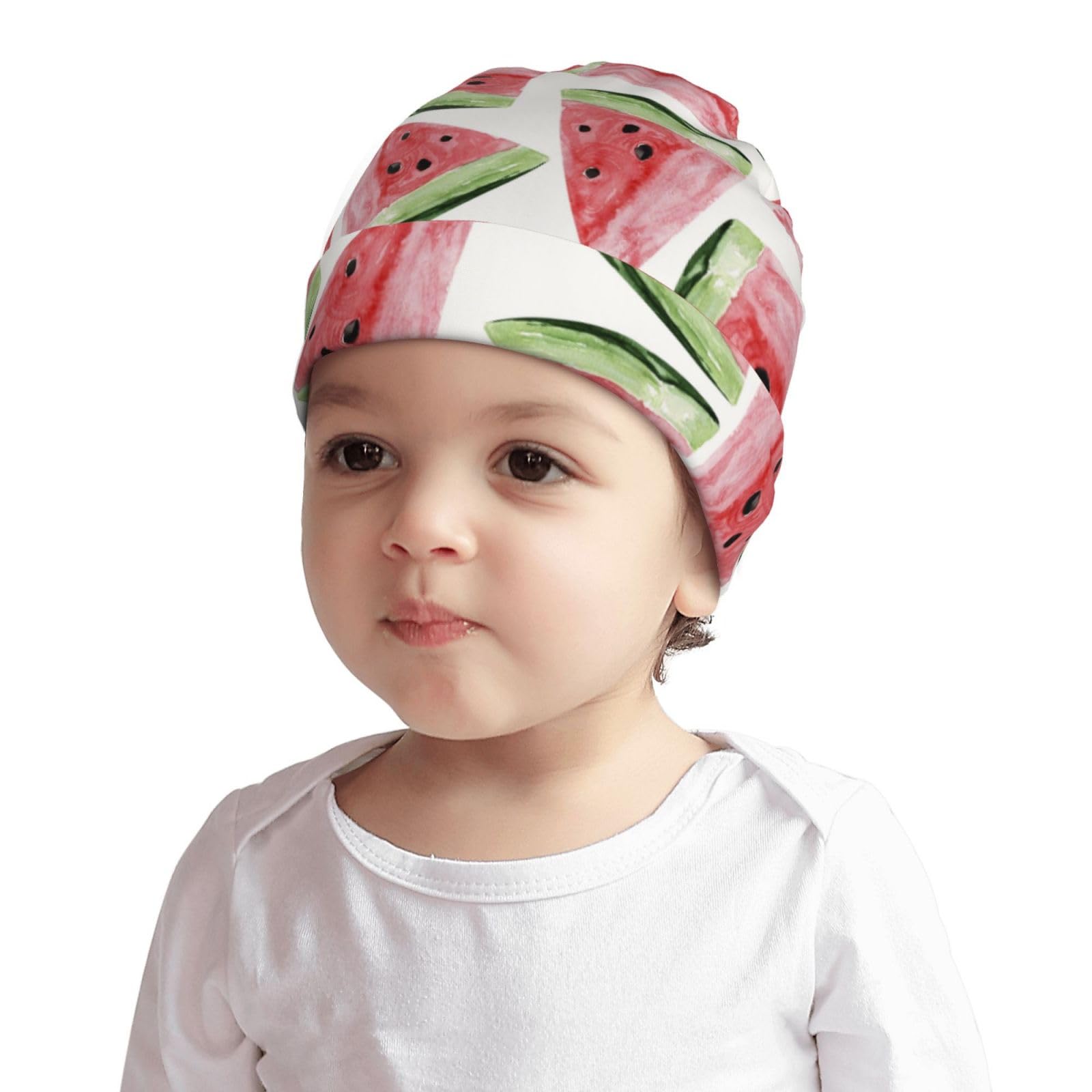 Rqzwdq Watermelon Kids Beanie Hats Warm Knit Beanie Cap Skull Caps Gifts Decor for Boys Girls White