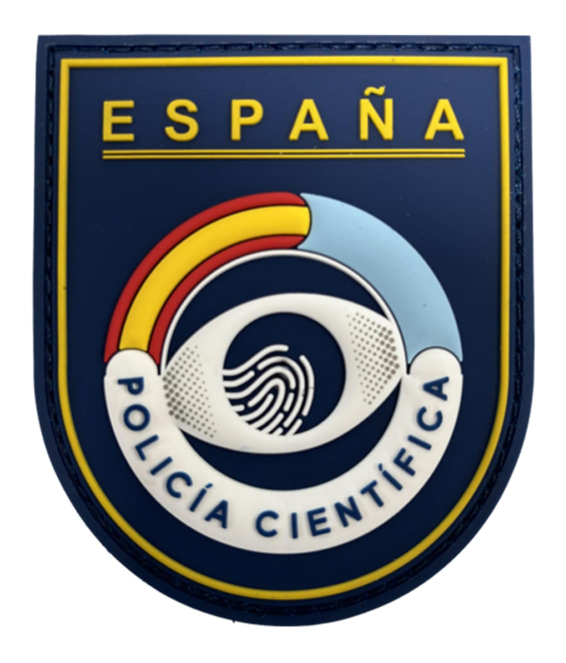 Toppa In Gomma Per Squadra Di Polizia, 7,0x2,5 Cm, Con Retro In Velcro, Alta Qualità