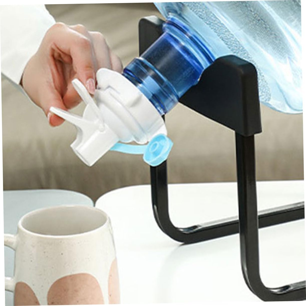 TEHAUX 2pcs Elevated Water Jug Stand Water Bottle Holder Robust for Kitchen Camping Temporary Storage