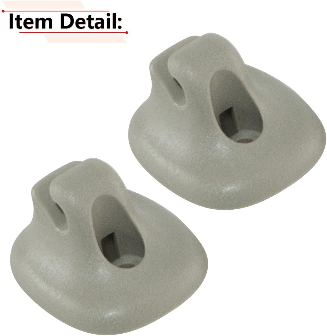 RLB-HILON 2PCS Sun Visor Retainer Clip Compatible with Ford Fusion 2006 to 2012 Year, for Lincoln MKZ 06 to 12 Year, for Lincoln Zephyr 2006, for Mercury Milan 2006 to 2011 Year, Beige Color