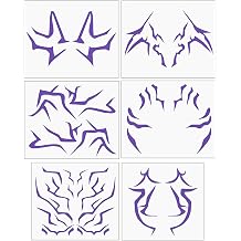 6 PCS Temporary Tattoos,Fake Tattoos, Fake Tattoos Set K-Pop Anime Merch,Tattoos Cosplay Stickers,for Halloween Festival Party Hunter Cosplay Kids Teens Adults.
