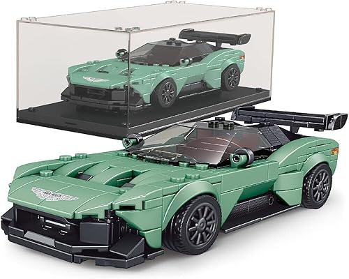 CALLPHA M.K. 27009 Speed Champion - Kit de construcción de autos de carreras con vitrina acrílica, juguete de construcción de bloques de