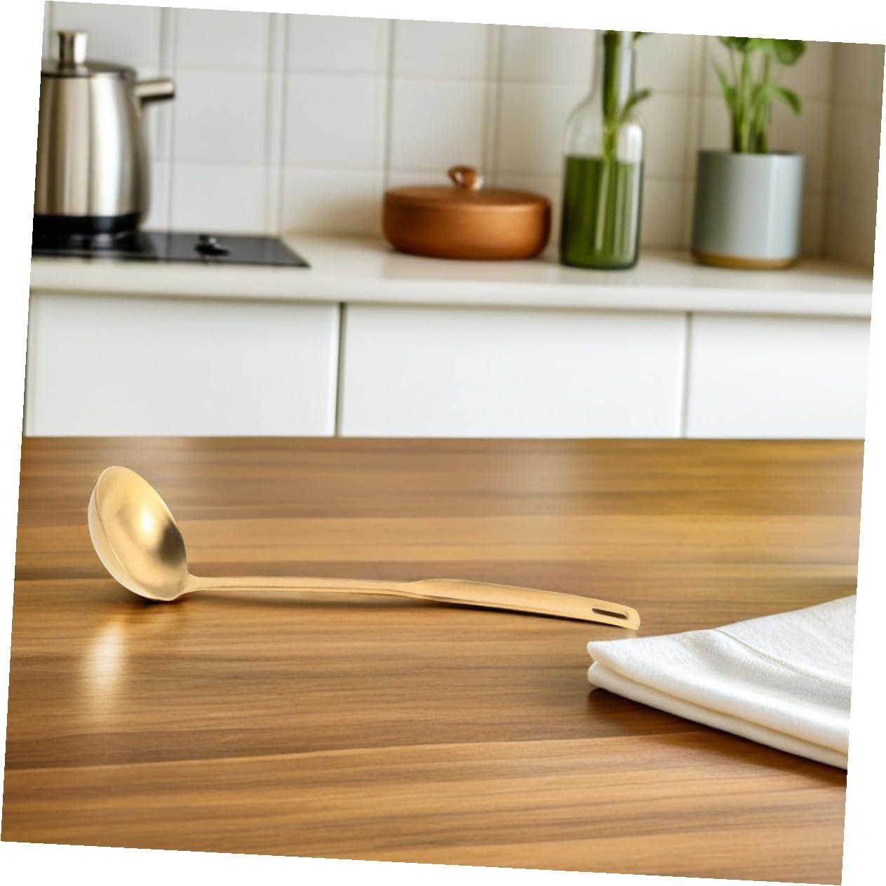 2pcs Gold Stainless Steel Soup Ladles, Thickened Heavy Duty