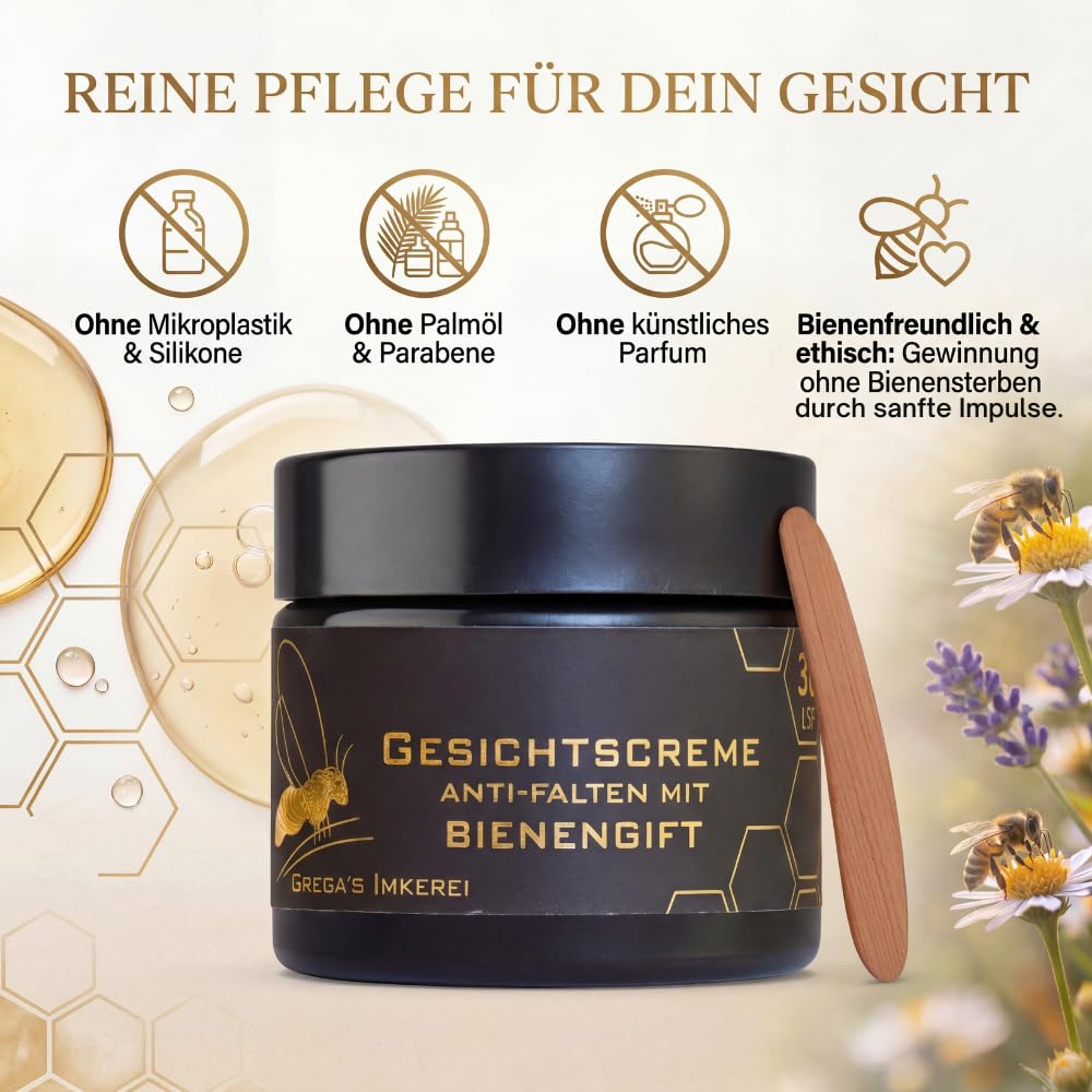 Gregas Bienengift Anti-Aging Gesichtscreme Hyaluron Manuka LSF 30 1x 50ml