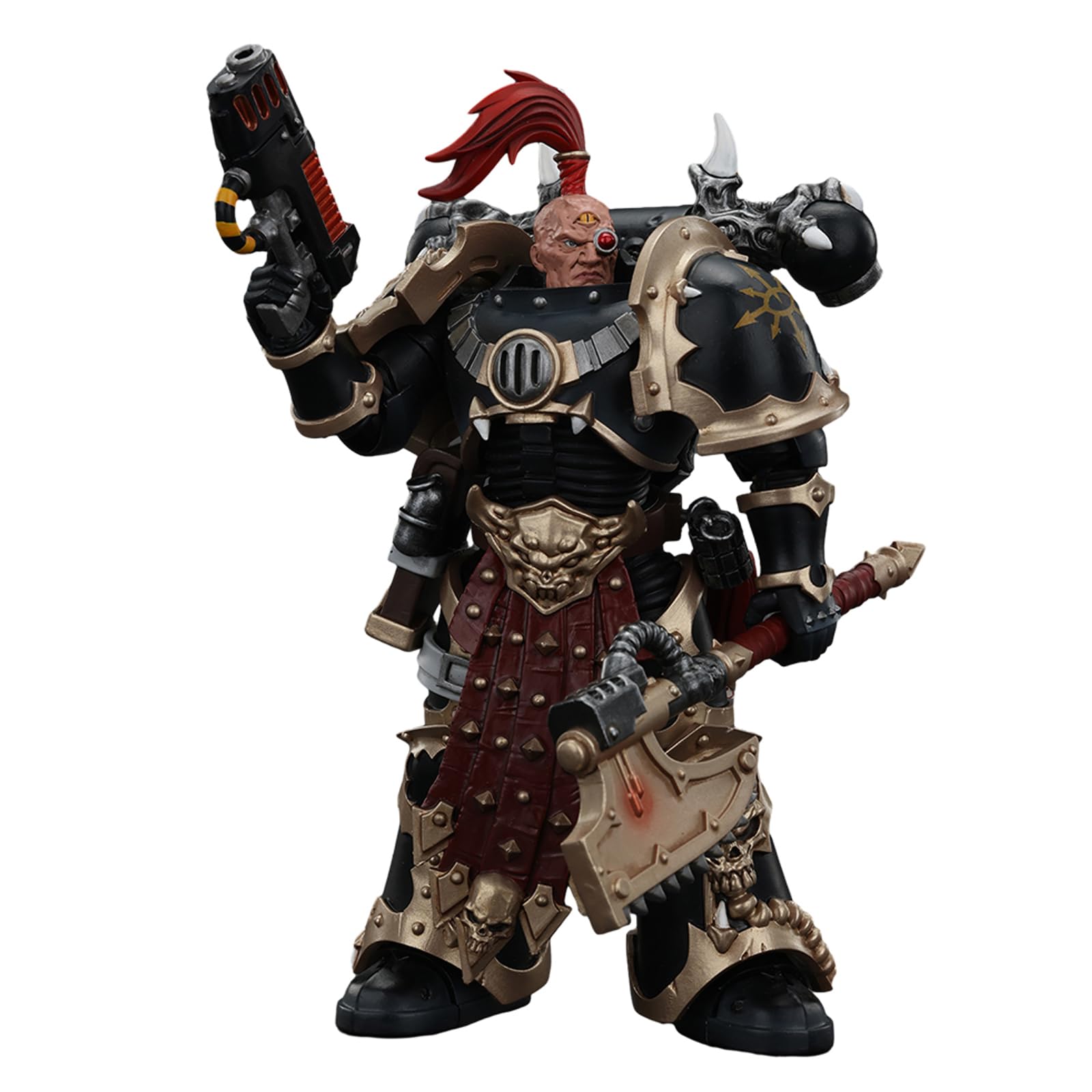 GWTCTOY JoyToy Warhammer 40K 1:18 Action Figure, Chaos Space Marines Black Legion Chosen with Plasma Pistol and Power Axe