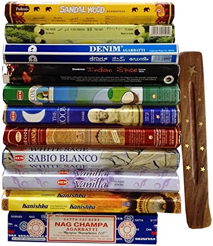 Amazon Co Jp インド香11種類に木のお香立て付 ビューティー
