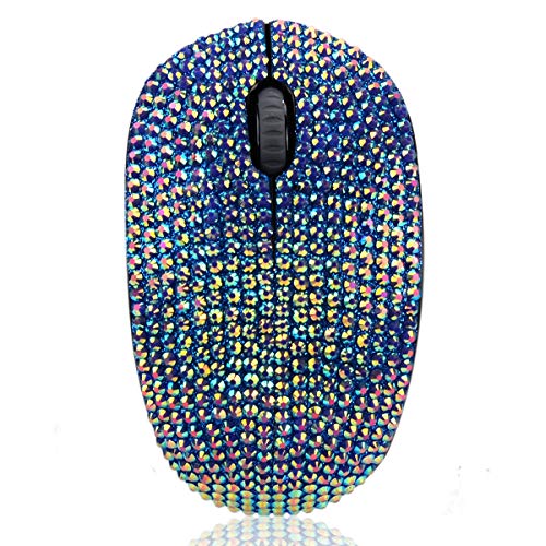 Souris sans fil 2,4 GHz strass cadeau chic et étincelant pour femme