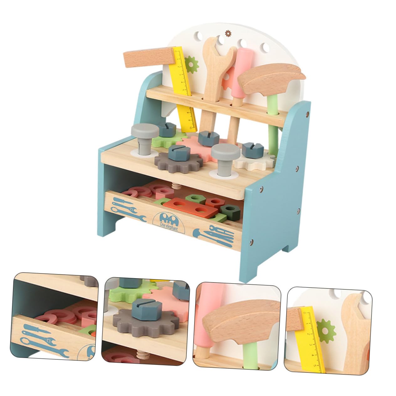 TOYANDONA Kit de Combinación de Juguetes de Madera para Niños, Juguete de Tornillo Seguro y Educativo para Desarrollar Habilidades Manuales