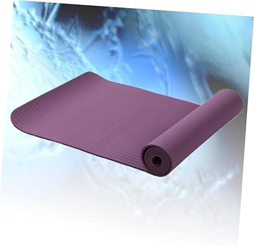 Miniatura 7 de Healifty Tpe Thick Portable Yoga Mat Dark Purple Anti-slip Exercise Mat for Fitness Camping Outdoor Workouts Comfortable Odorless