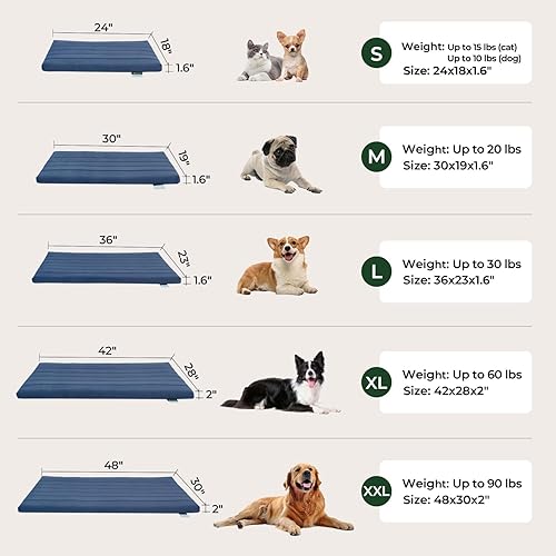 Miniatura 8 de BALANCE Cama para Jaula de Perro, Colchoneta Ortopédica para Perro con Forro Impermeable, Alfombrilla de Espuma Lavable para Jaula para Mascotas