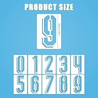 Vista 2 de Plantillas de números grandes de 8 pulgadas, plantilla de números de 0 a 9 plantillas de números de dirección de plástico reutilizables