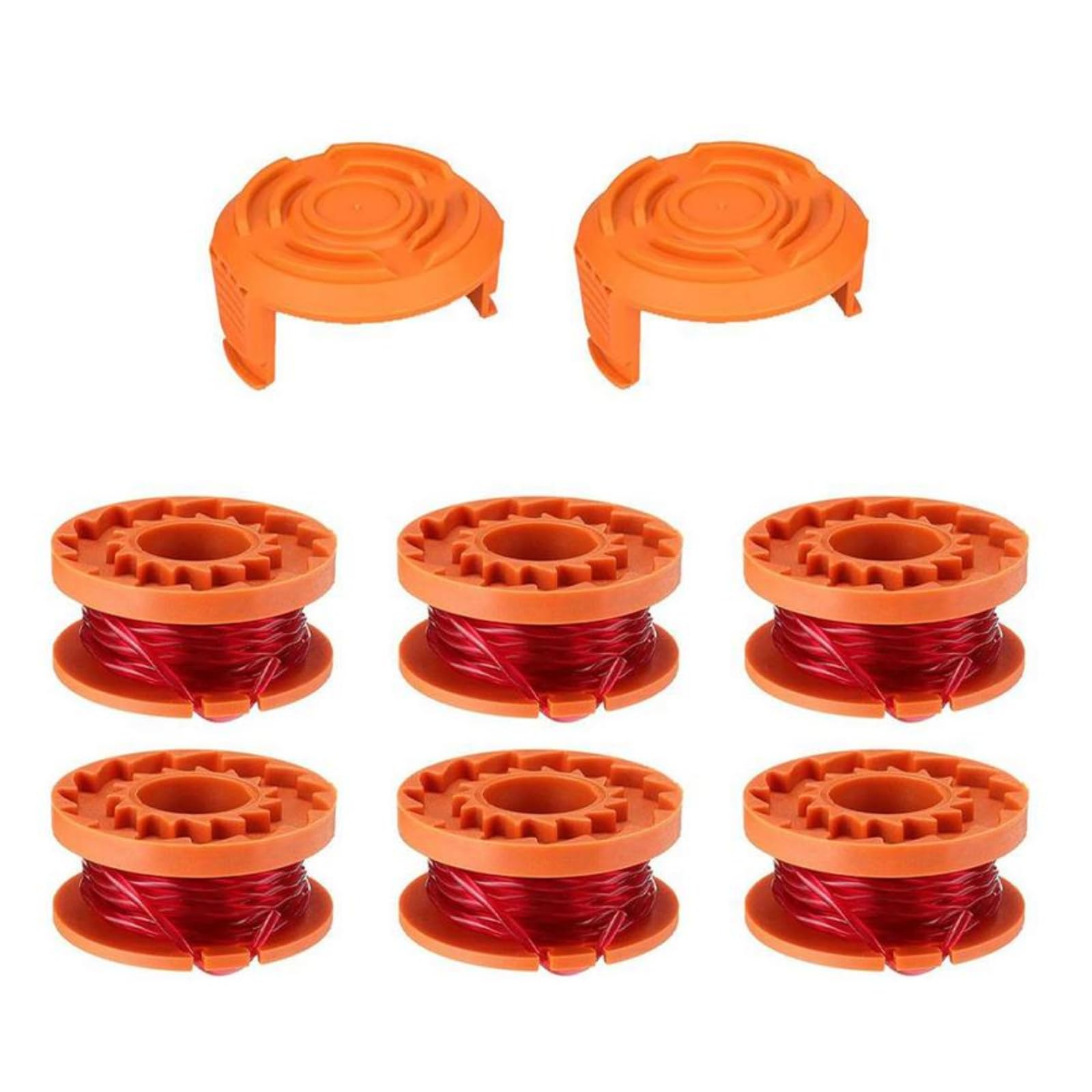 Trimmer Spool Line Compatible with Worx – Weed Spool Replacement Parts, 0.065" Auto Feed Line Refills for Electric String Trimmers, 11ft PA6-GF30 Nylon (Set B)