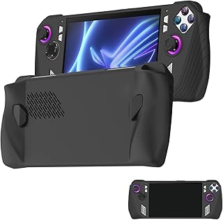BeisDirect Silicone Protective Case for ASUS ROG Ally Gaming Console for ROG Ally Silicone Cover Case with Absorption Anti-Scratch Cover Protector ROG Ally Accessories (Black)