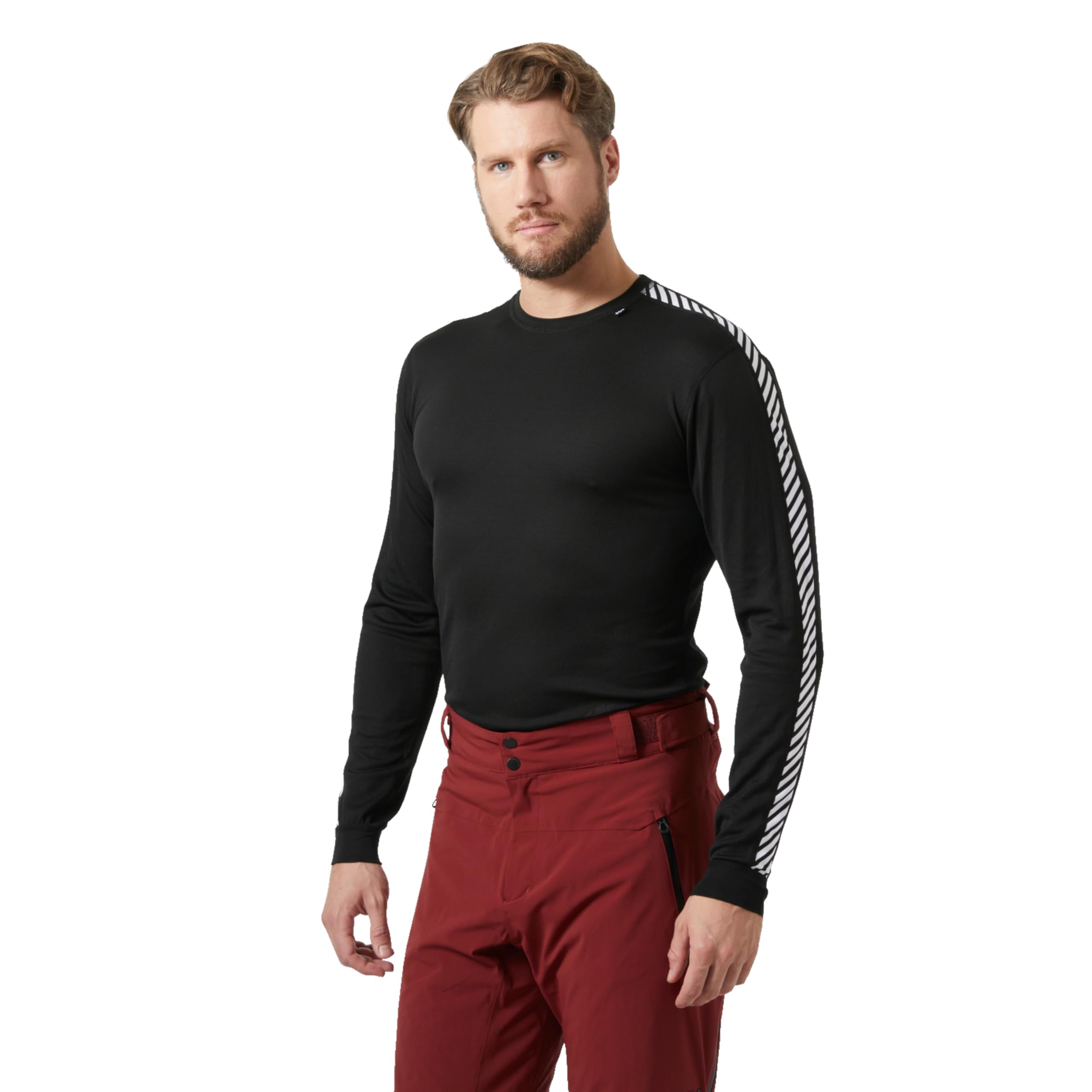 Helly Hansen Hommes HH Lifa Stripe Crew, Noir, M