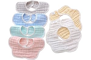 Baby Bibs 360 Muslin Drool Bibs for Baby Girl Boy