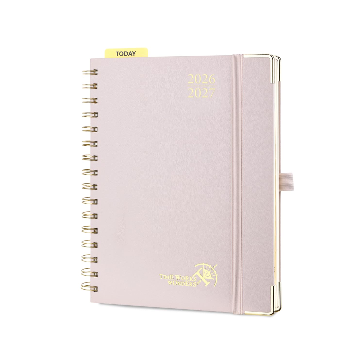 POPRUN 2026-2027 Academic Diary A5 Week to View (26.5x21.5 cm) Spiral 17 Months (Aug'26 - Dec'27) Vertical Academic 26/27 Weekly Mid Year Planner(Light Pink)