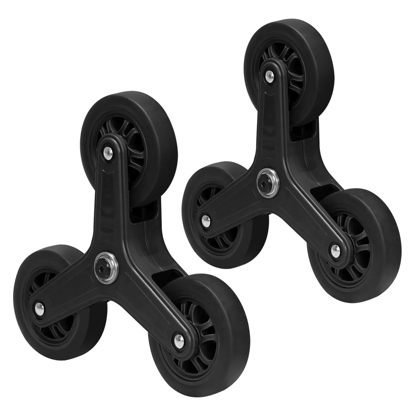 LexonElec x SELORSS 1 Paire de Roues de Remplacement Haute Résistance pour Escaliers - Roues Triangulaires Résistantes à l'Usure pour Chariot de Courses Pliable - Comprend Outil d'Installation