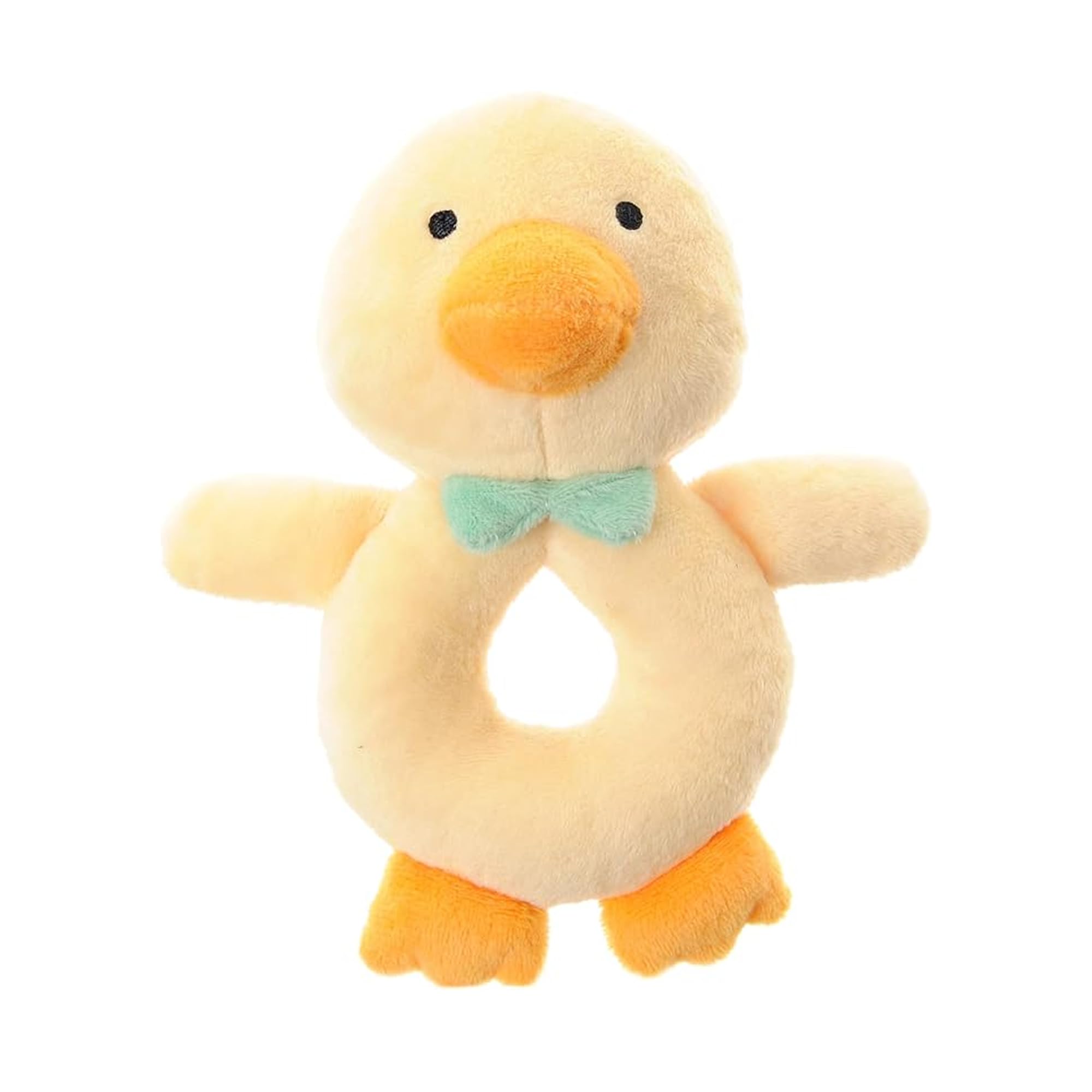 Ziggle Soft Plush Baby Rattle Toy | Newborn Sensory & Cuddly Gift | Duck