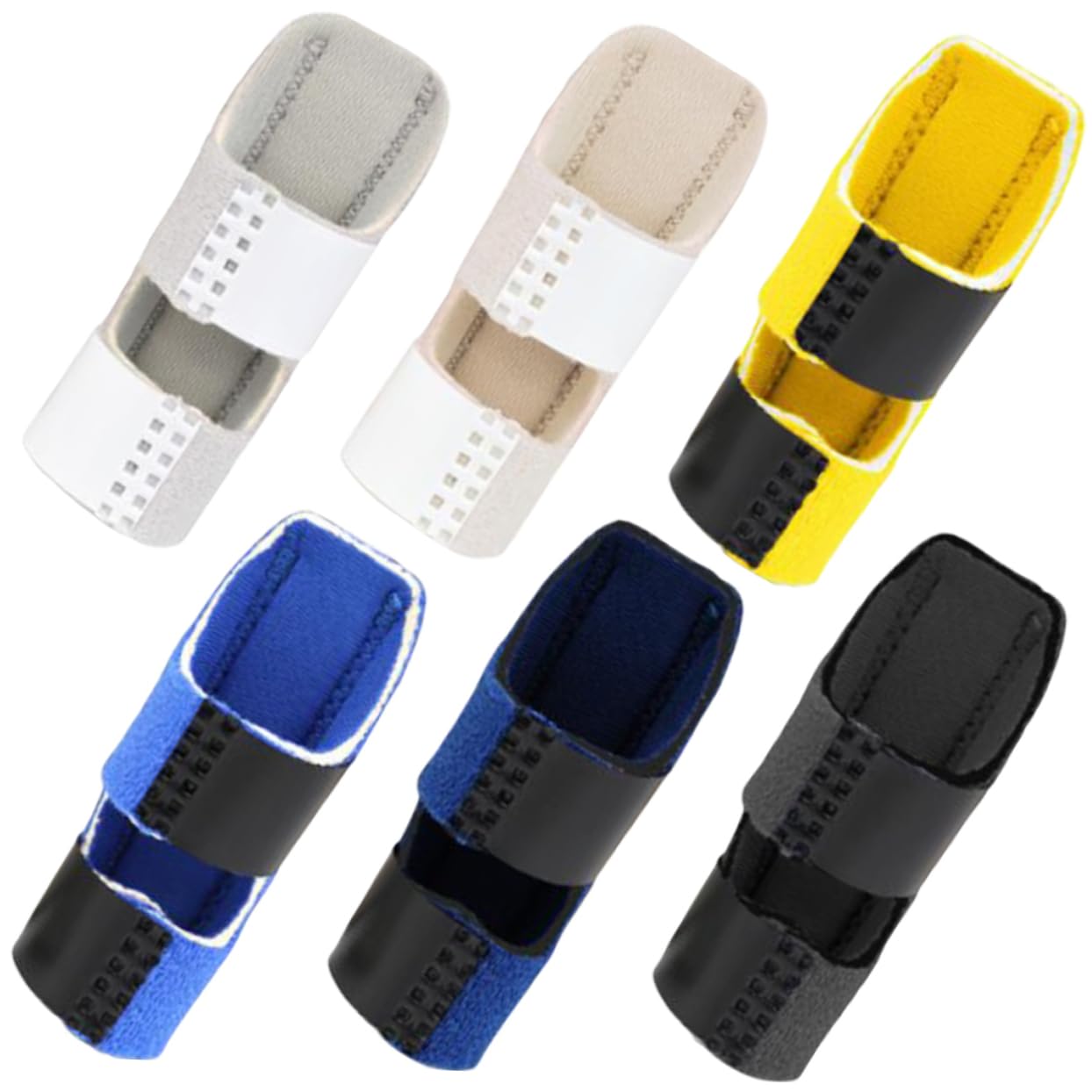 minkissy 6pcs Finger Splint Finger Cot Finger Protective Brace Elastic Finger Splint Pinky Finger Splint Finger Sprain Support Thumb Brace Finger Splint Strap Joint Band Sbr