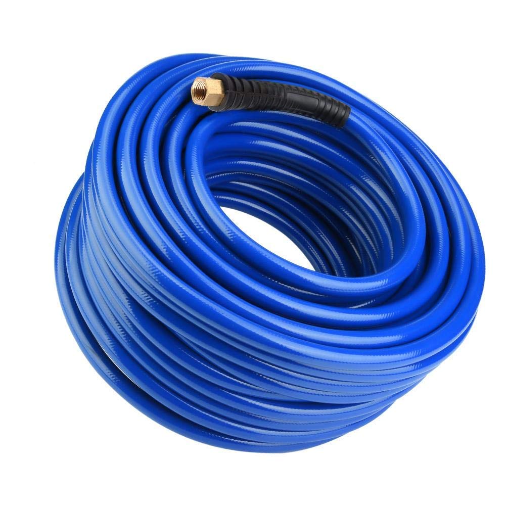 Ejoyous 900 Psi - Tubo aria compressa in gomma, 30 m, tubo pneumatico flessibile per compressore d'aria in PVC, raccordo rapido e attacco rapido con connettore rapido 1/4" BPS, diametro interno 9,5