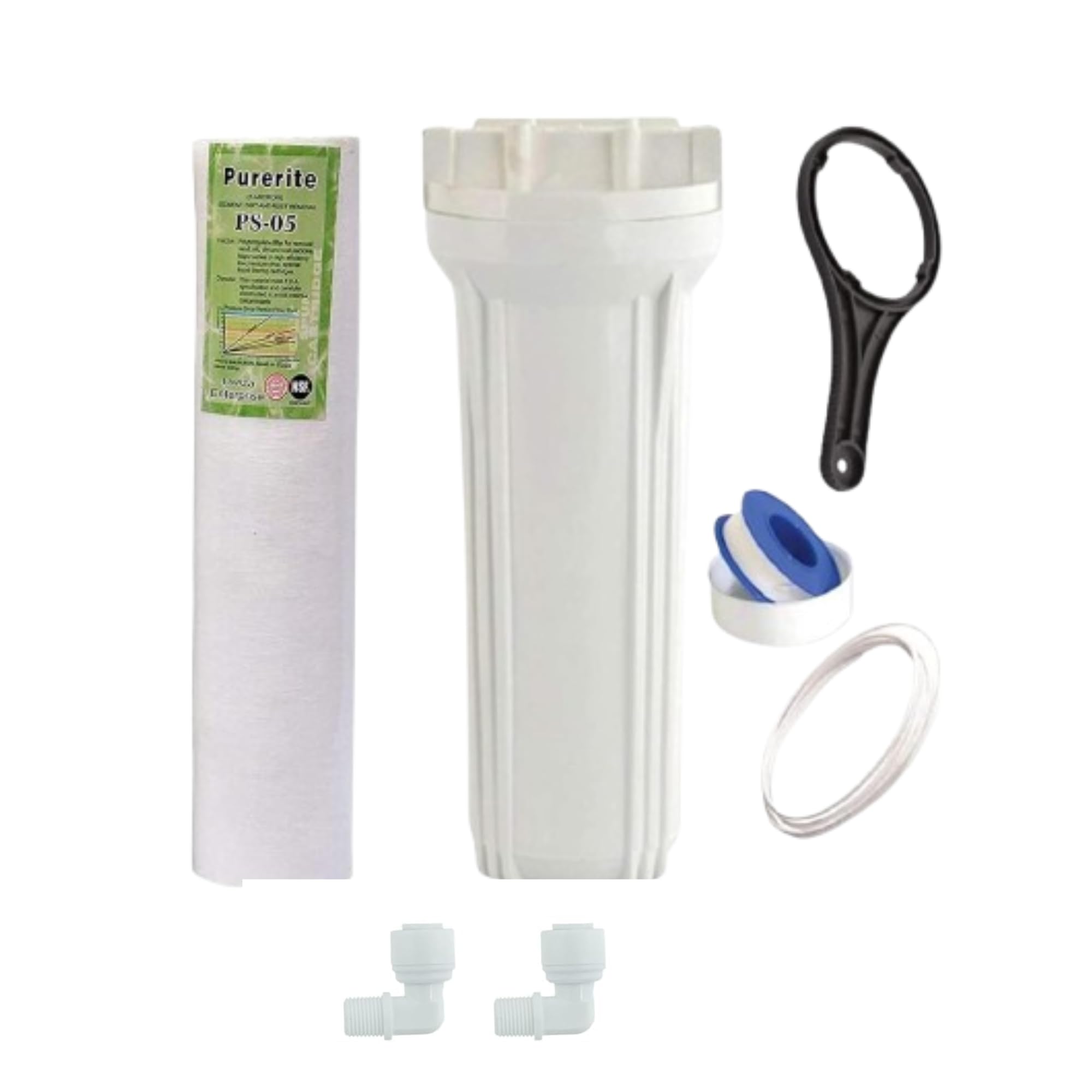Capital Complete RO Pre Filter Set with Teflon Tape, Wrench & Pipe - Enhance Your Water Purifier's Performance, Easy Installation & Universal Compatibility for All RO Systems-image-44