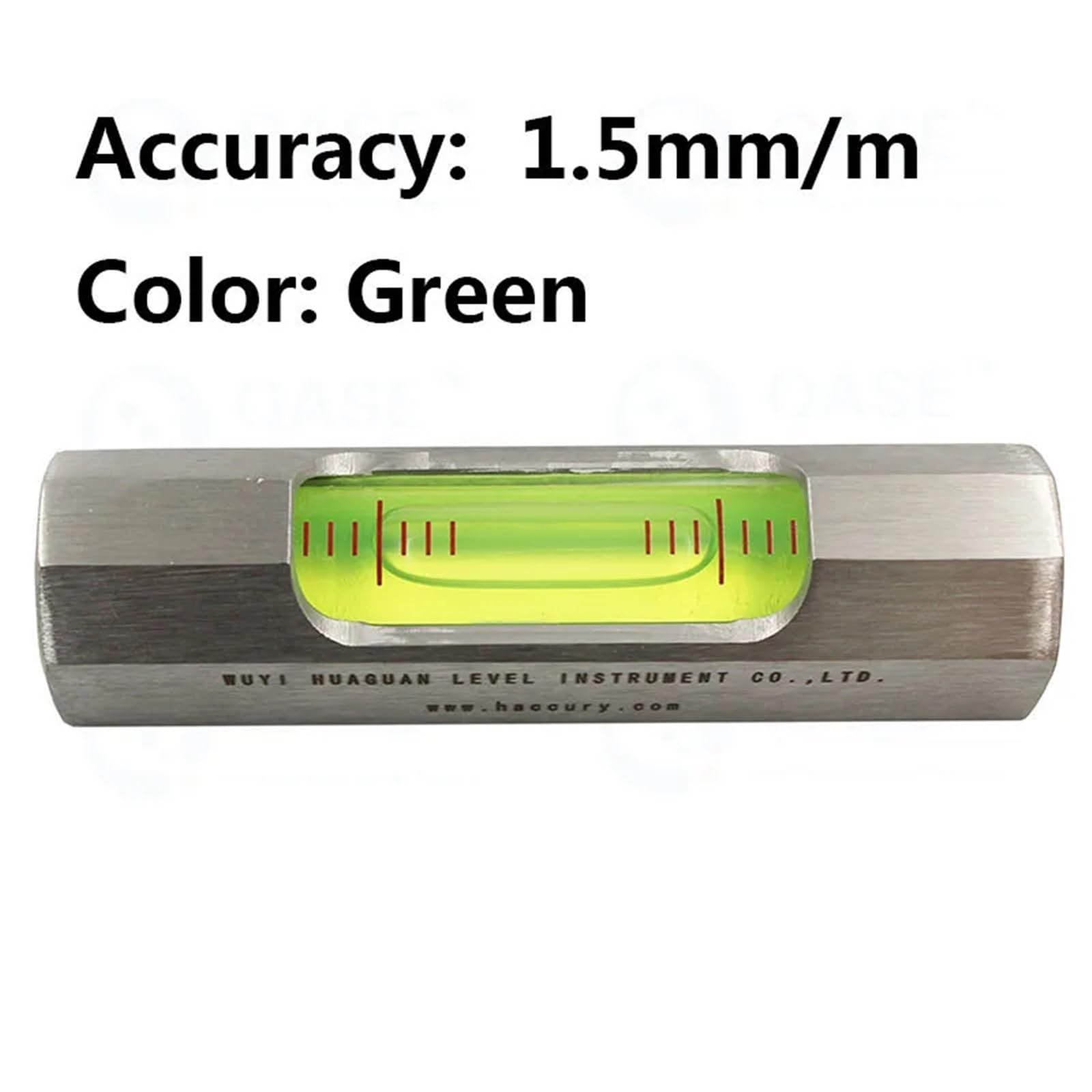 Nivel de burbuja de alta precisión, regla niveladora mecánica de 84 mm, precisión de 0,1 a 1,5 mm.(1.5mm-Green)