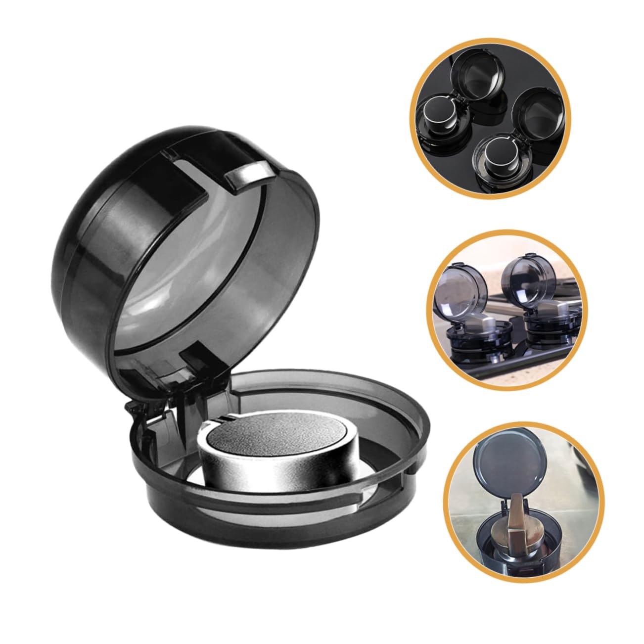 ROMISBABA 10Pcs Childproof Stove Knob Covers Transparent Safety Guards for Gas Oven Knobs Sturdy Prevent From Accidentally Turning Stove