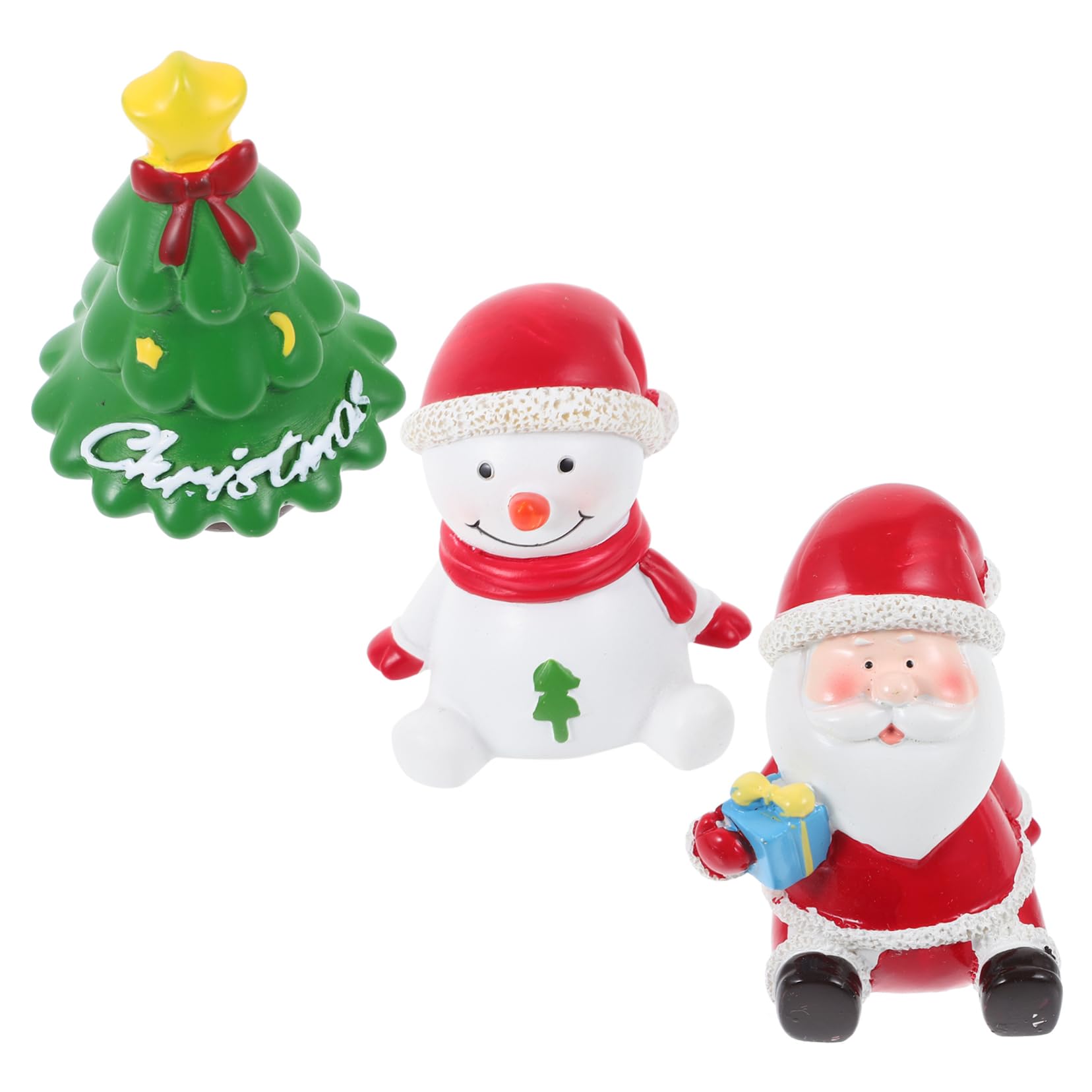 ULTECHNOVO 4 Ensembles Ornements du Père Noël Ornements De Navette Décorations D'aquarium De Noël Décoration D'aménagement Paysager D'aquarium Décoration en Résine pour Aquarium 3 Pièces * 4