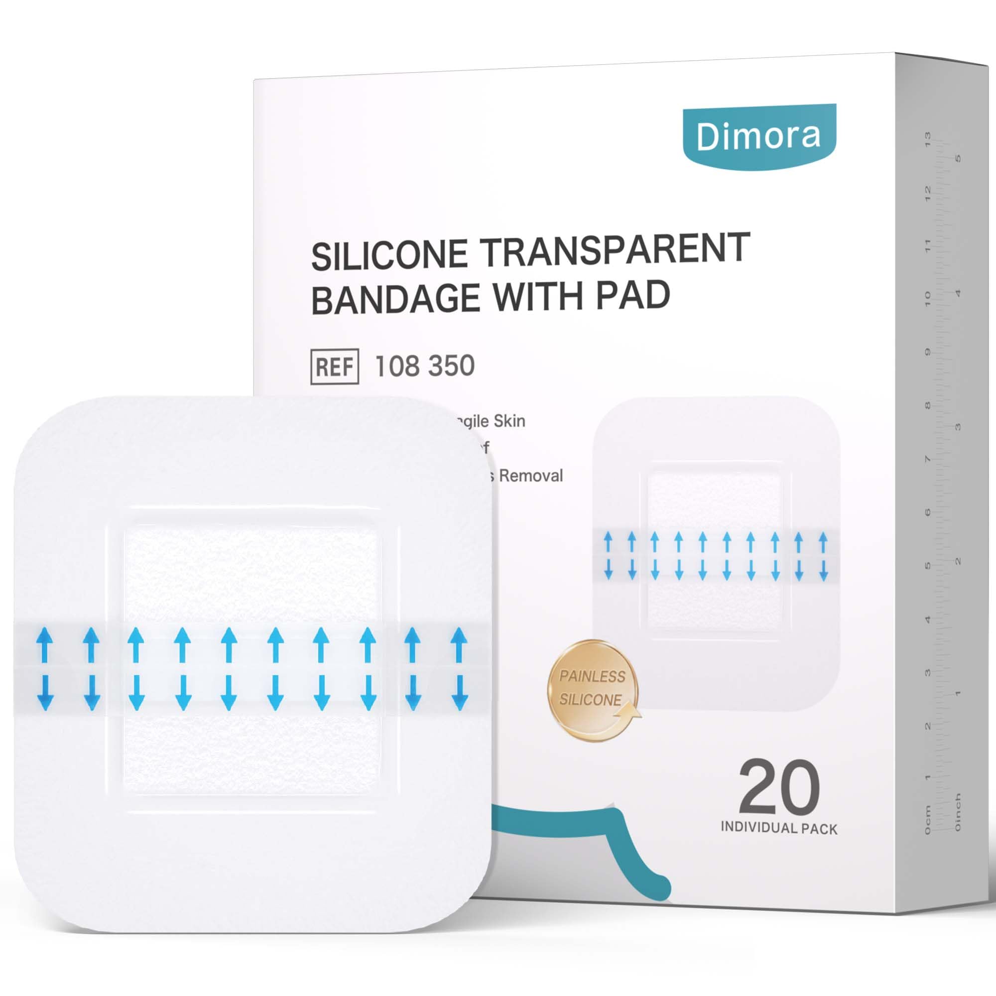 Dimora Silicone Non-Woven Adhesive Bandage 2"x4", 25 Count — Amazon image 11