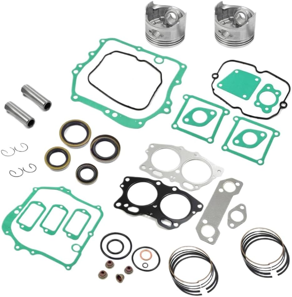 Piston Ring Gasket Seal Kit 26607-G01 26608-G01 Compatible With EZGO 295cc EH29C 4 Cycle Gas Cart MCI Engine 1991-2008