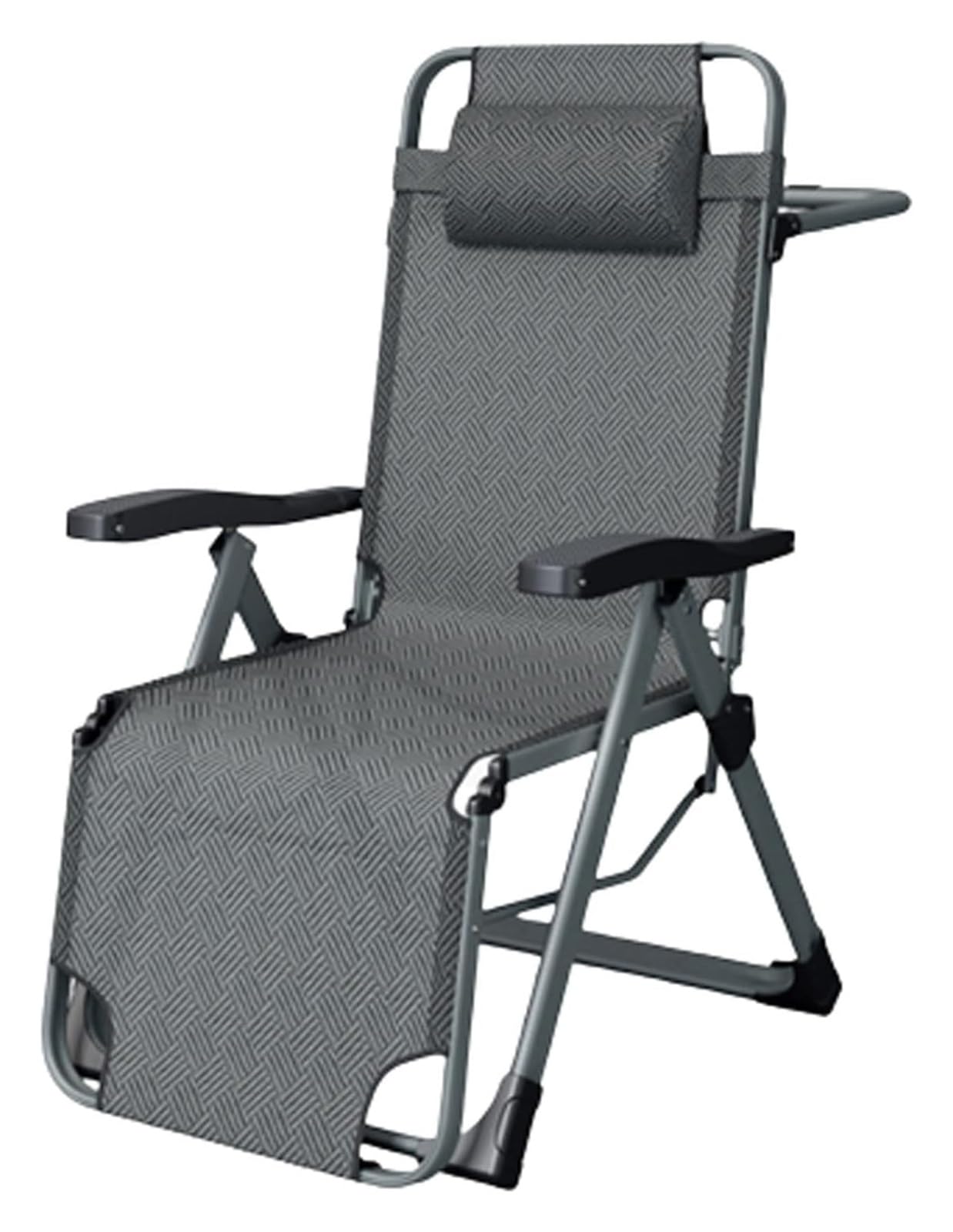 Chaise longue zéro gravité autoportante au design doux et rayé