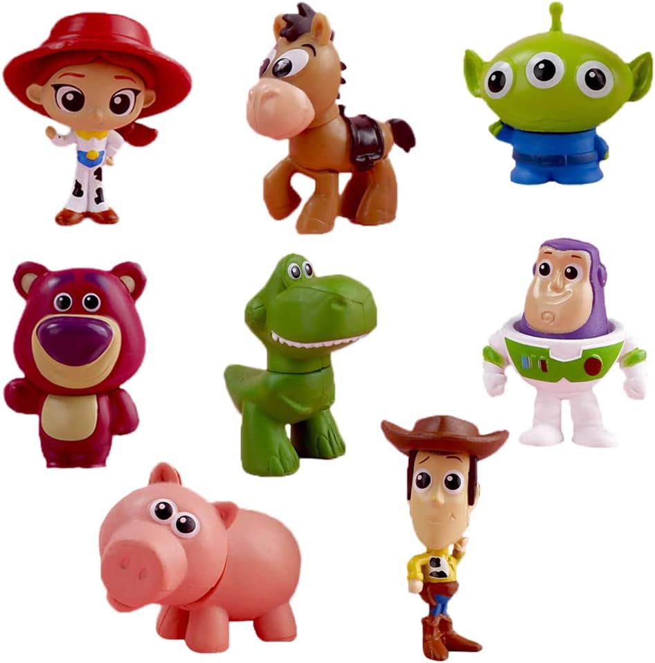 8PCS Toy Story Mini Figures, Toy Story Cake Toppers Cake Decoration, Mini Toy Story Figures Set for Boys Girls Birthday Party Babay Showers Celebration Supplies
