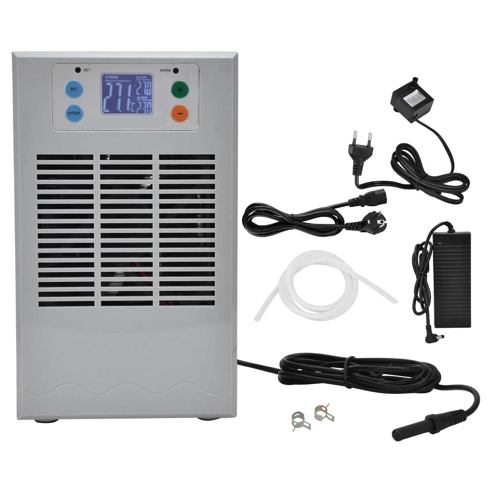 Refroidisseur D'eau électronique Refroidisseur D'eau Aquarium Numérique Refroidissement Machine De Chauffage 20L 70W STC-200 100-240V Refroidisseur Industriel(European Standard)