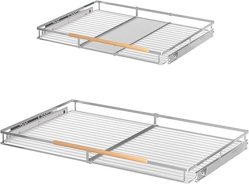 SOFRON Organizadores de cajones extraíbles expandibles estante de almacenamiento deslizante resistente para el hogar cocina despensa armario ancho