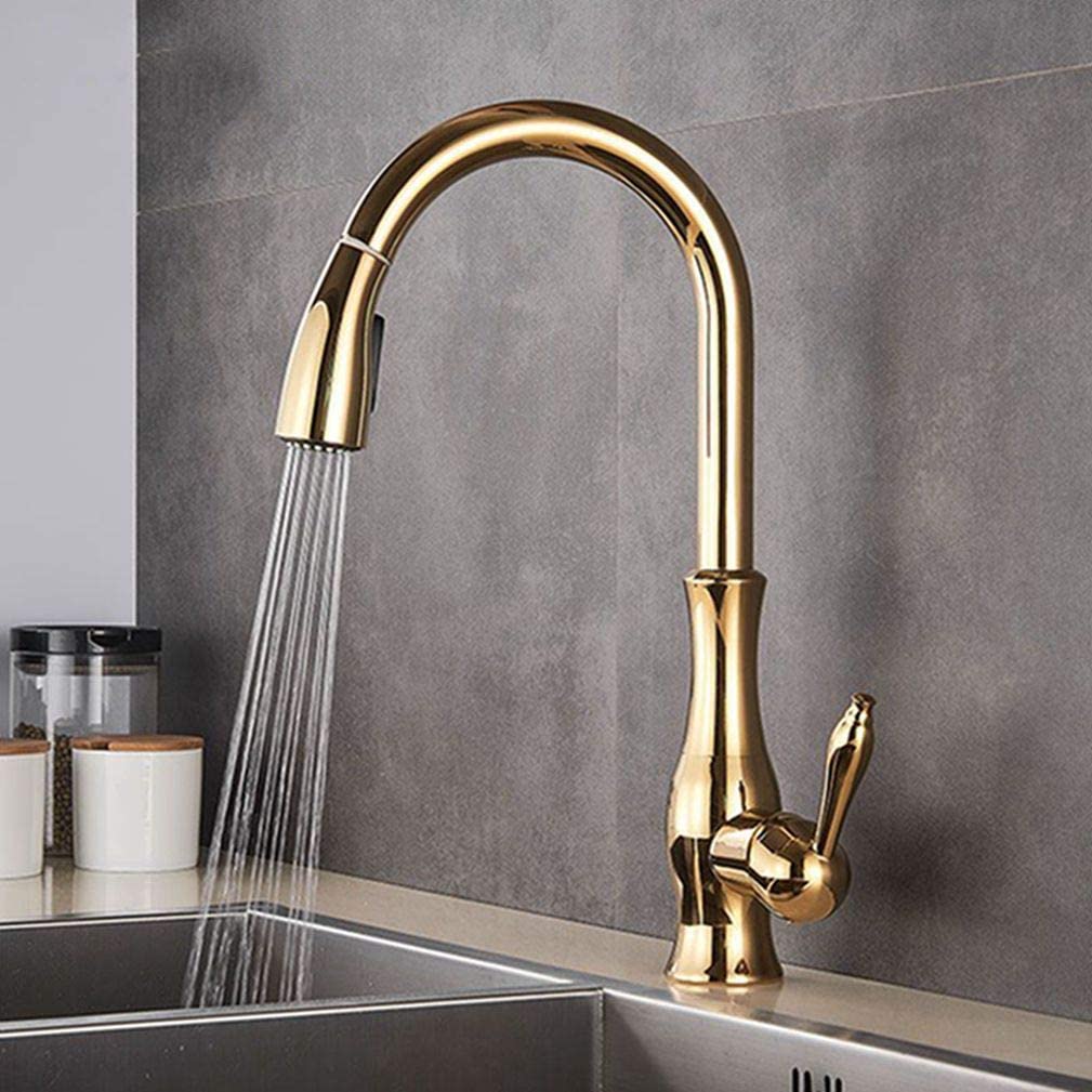 Tête de pulvérisation robinet de cuisine mitigeur chrome nickel brossé