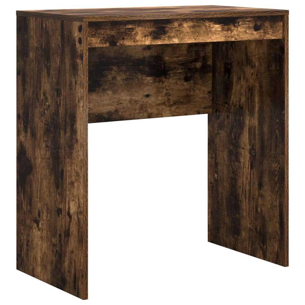 Générique Scrivania Rovere Fumato 70 x 40 x 76 cm, piccola scrivania in legno di ingegneria per spazio ridotto, tavolo da lavoro compatto con superficie efficace per computer, facile da montare