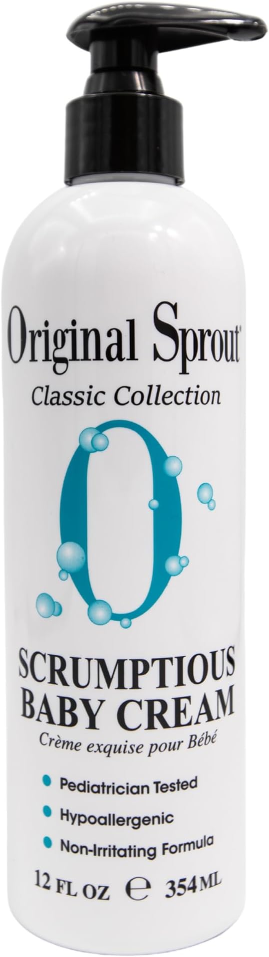 Original Sprout Scrumptious Baby Cream for Sensitive Skin & Diaper Rash, Gentle Non-Greasy Baby Lotion with Zinc Oxide & Calendula, Moisturizing Face & Body Cream, 12 fl oz