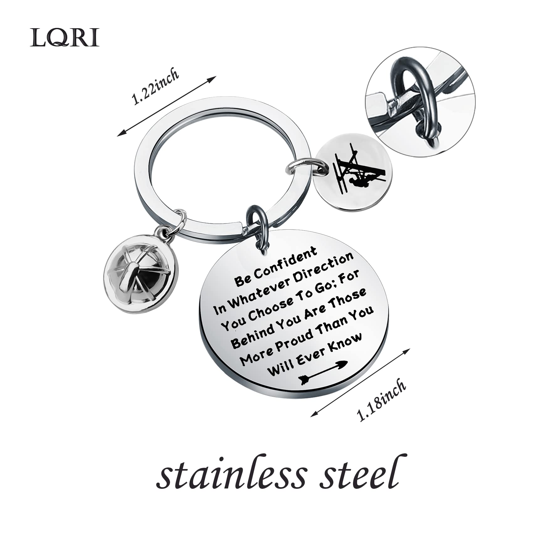 LQRI Lineman Keychain Electrician Gifts Lineman Gift Electricians Tower Techs Gifts Electrician Graduation Graduate Gift