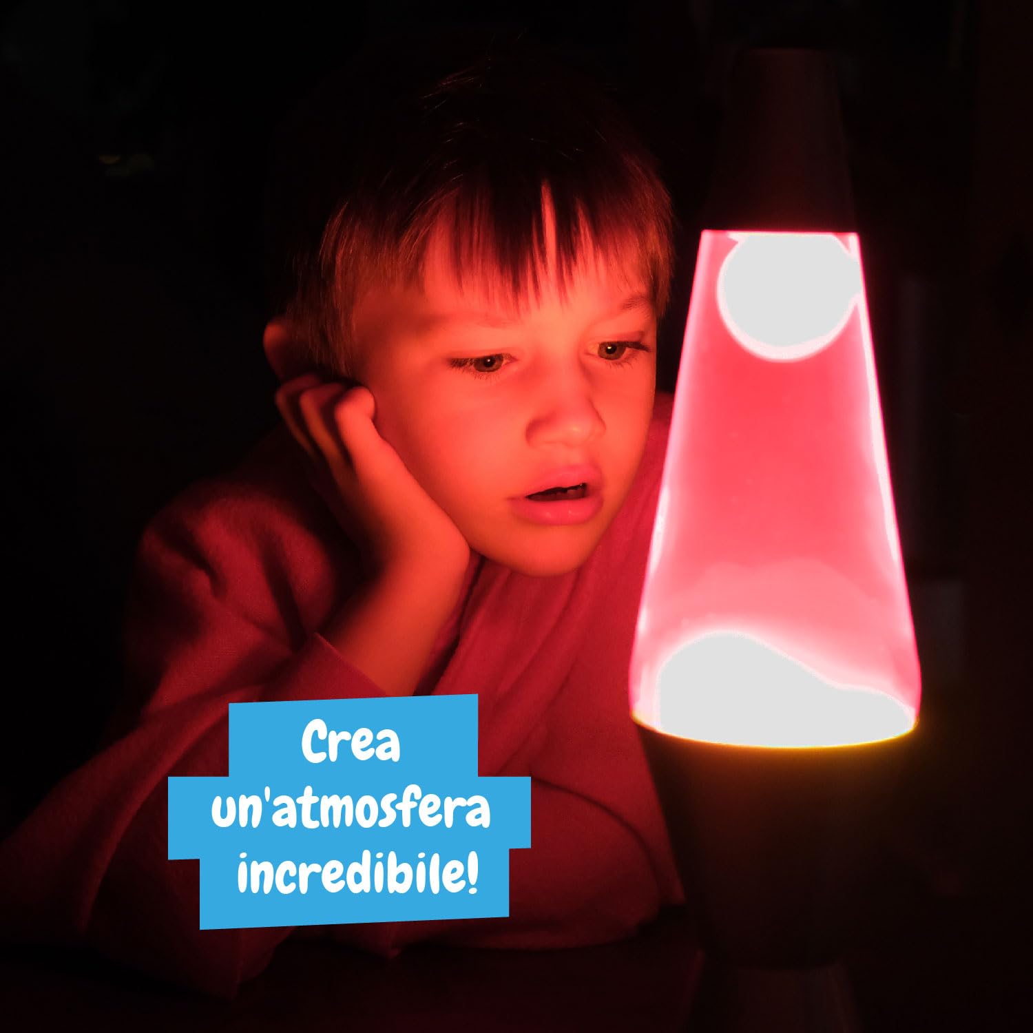 Science4you Lampada di Lava - Lava Lamp Rossa per Bambini 7 8 9 10+ Anni, Lampada con Luce Notturna + Lampadina Extra, Gioco Educativi, Giochi, Giocattoli, Regalo per Bambino e Bambina 7 8 9 10+ Anni
